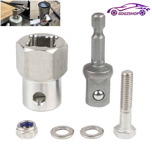 Trailer Jack Crank Handle Cordless Drill Adapter w/ 1/2 Inch Socket Adapter Bit Q
