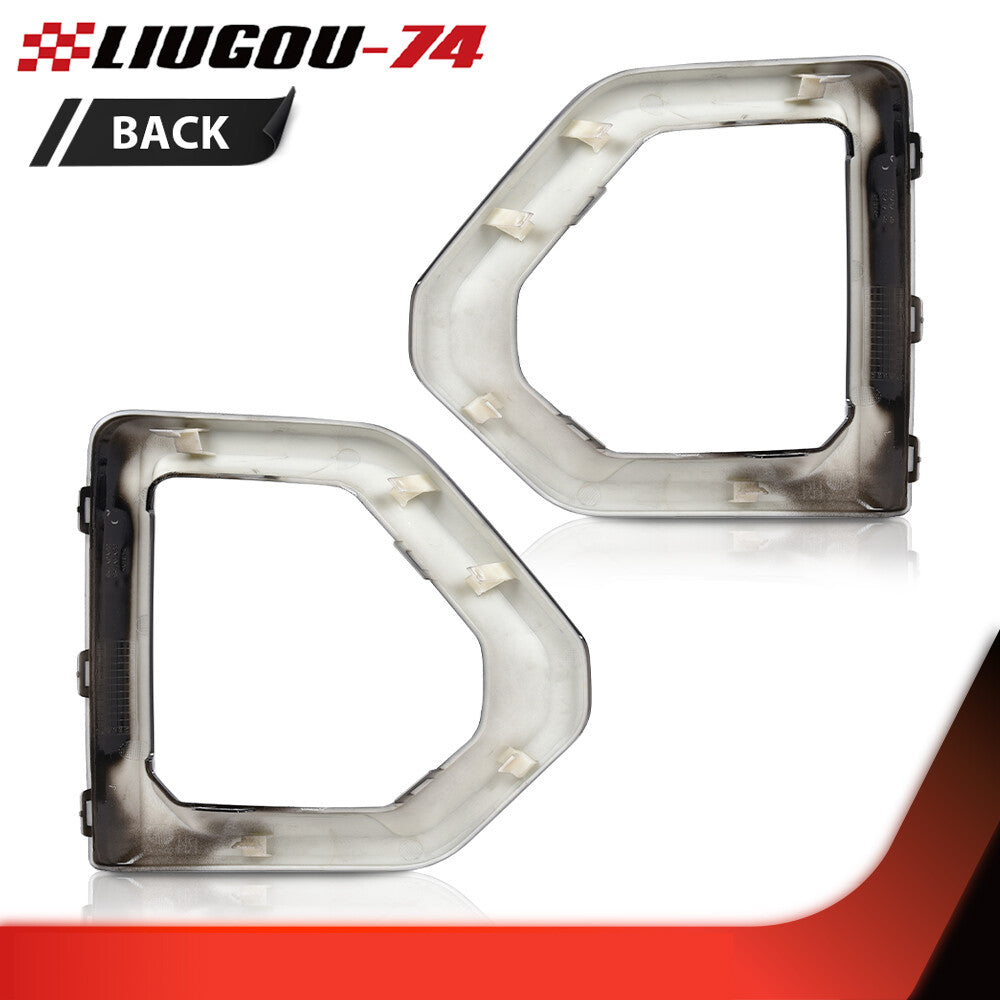 The protective cover of the front fog lamp outer panel is suitable for Gmc for Sierra 19-21 Denali Slt black- v