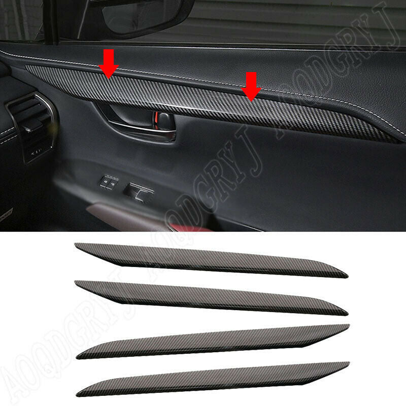 Carbon Fiber ABS Interior Door Strips Trim Cover for Lexus NX200t 300h 2015-2021