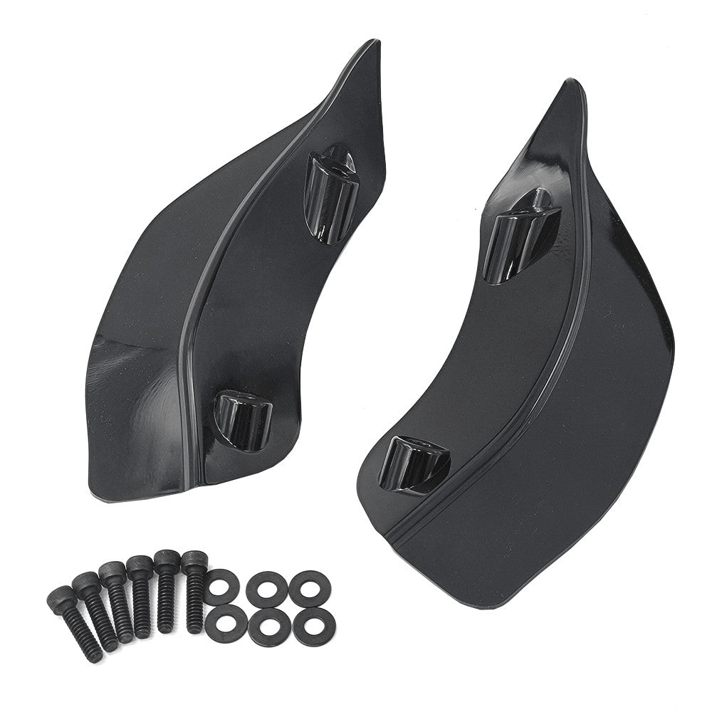 Black Upper Fairing Accents Air Wind Deflector for Harley Touring Road Glide 15+