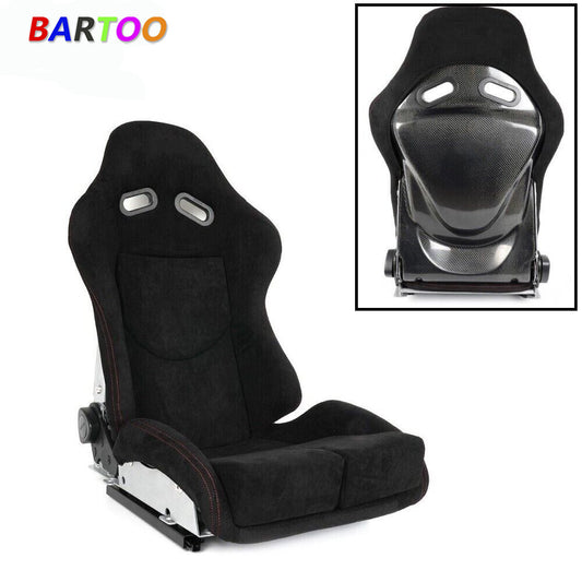 1PCS Universal Adjustable Backrest Racing for Seat  Real Carbon Fiber Shell Q