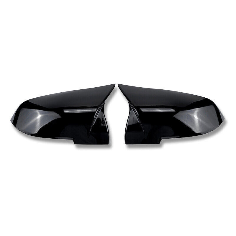 for BMW F30 F35 2014-18 Gloss Black OX Horn Rear View Side Mirror Cover Trim 2P