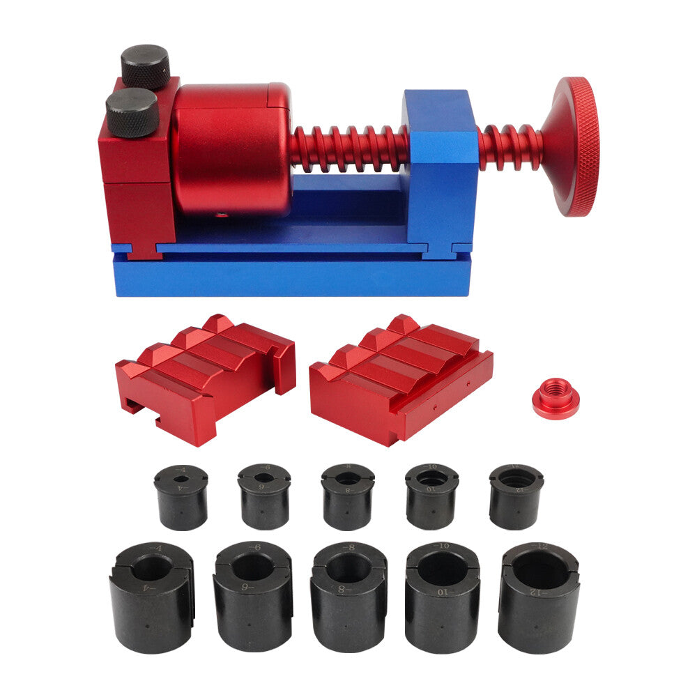 Fuel hose fitting installation tool for 4AN-12AN connectors - Fuel hose repair tool