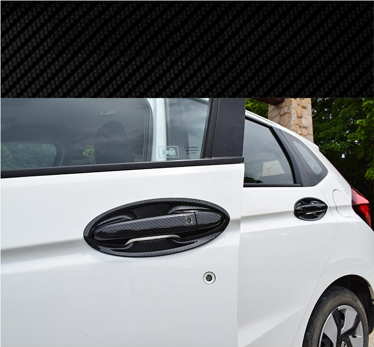 16PCS Carbon fiber Door Handle & Bowl Cover Trims For 2014-2020 for Honda FIT Jazz v