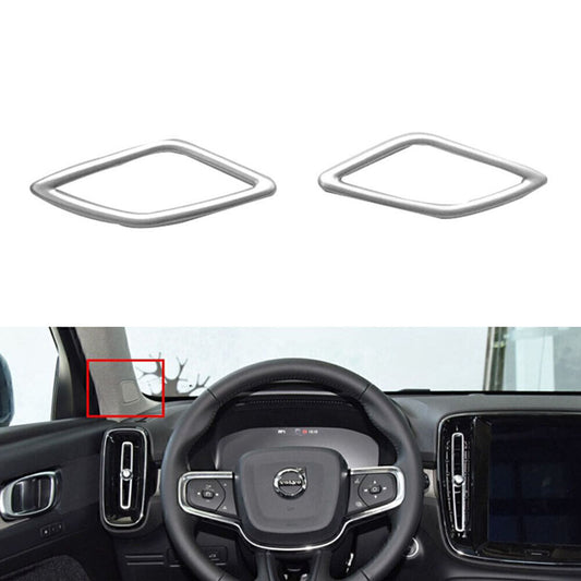 Interior A-Pillar Speaker decor Cover Trim Fit for Volvo XC40 2018-2020 Silver LHD