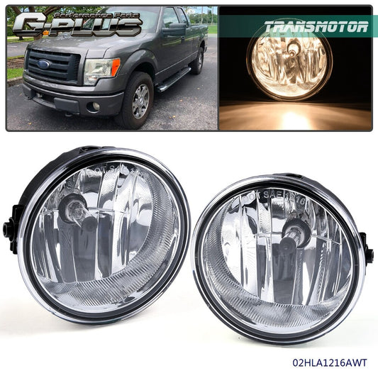2-Piece Clear Lens Round Fog Lights Fit 2006 - 2010 for with Bulbs - v
