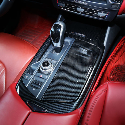 5D Carbon Fiber Sticker Center Console Gear Panel Cover for Maserati for Levante 16+