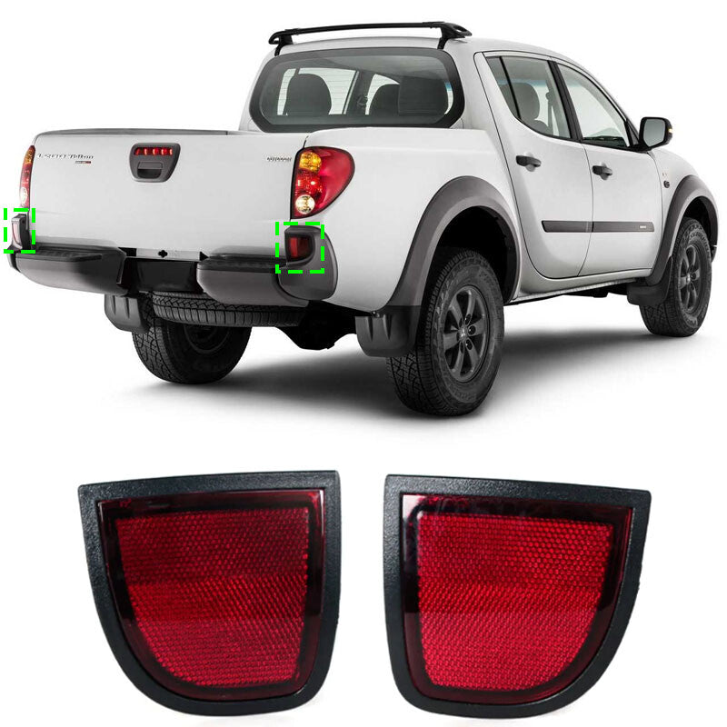 Rear Reflector Tail Lights Pair for Mitsubishi Triton L200 2009 2010 2011-2013