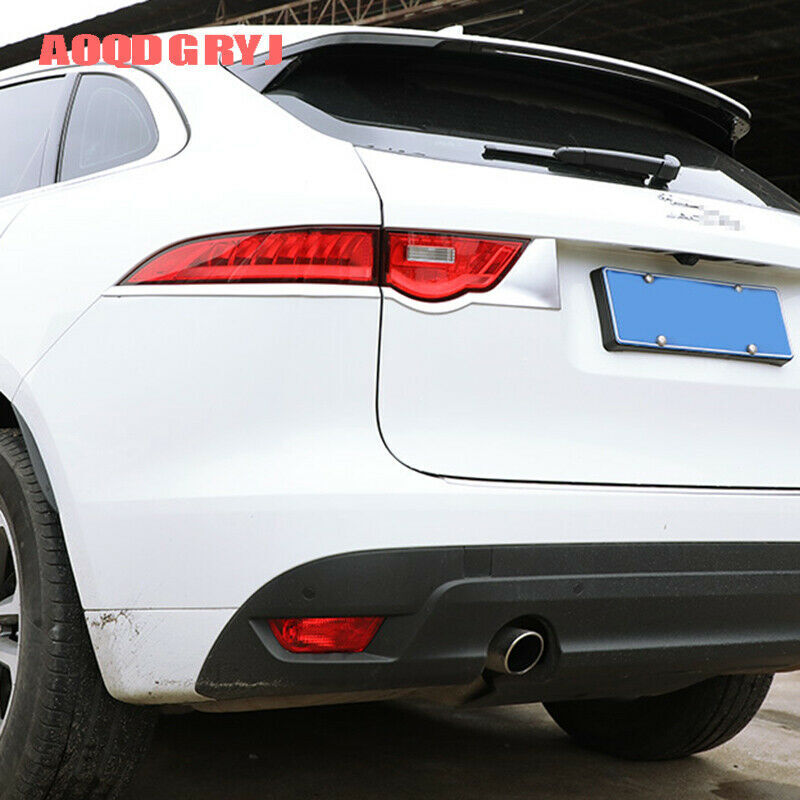 for Jaguar F-PACE 2016-2020 Chrome Rear Tail Light Lamp Eyebrow Cover Strip Trim