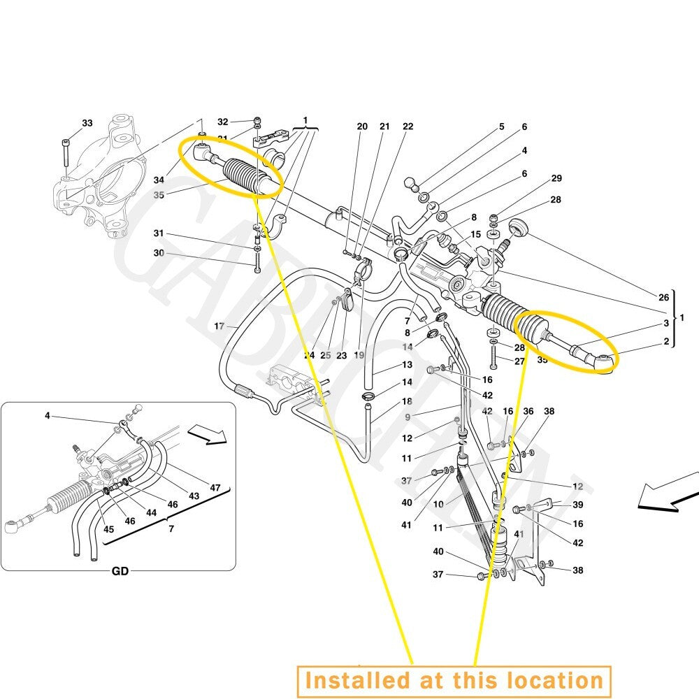 for Ferrari F430 360 Outer Tie Ball Inner Ball Complete Kit Equipment Manufacturer: 1882