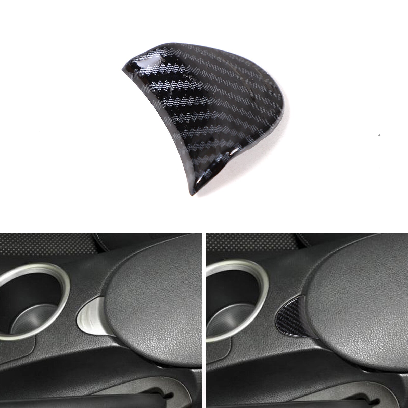Carbon ABS interior center armrest box switch cover decoration suitable for Nissan 370Z 09-20