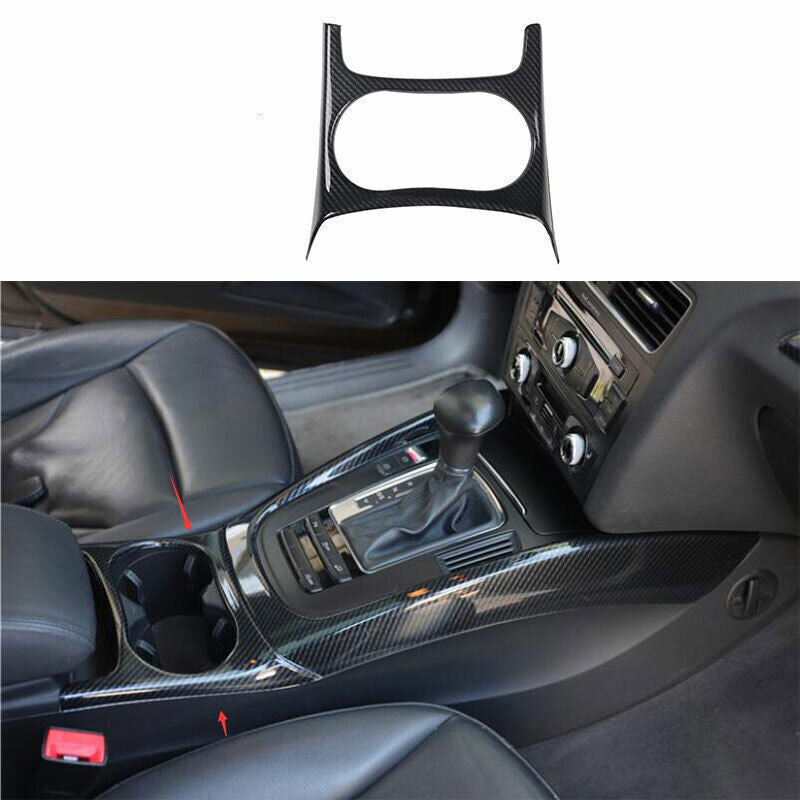 for Audi Q5 2009-17 ABS Carbon Fiber Middle Console Drinking Glass Frame Trim 1X