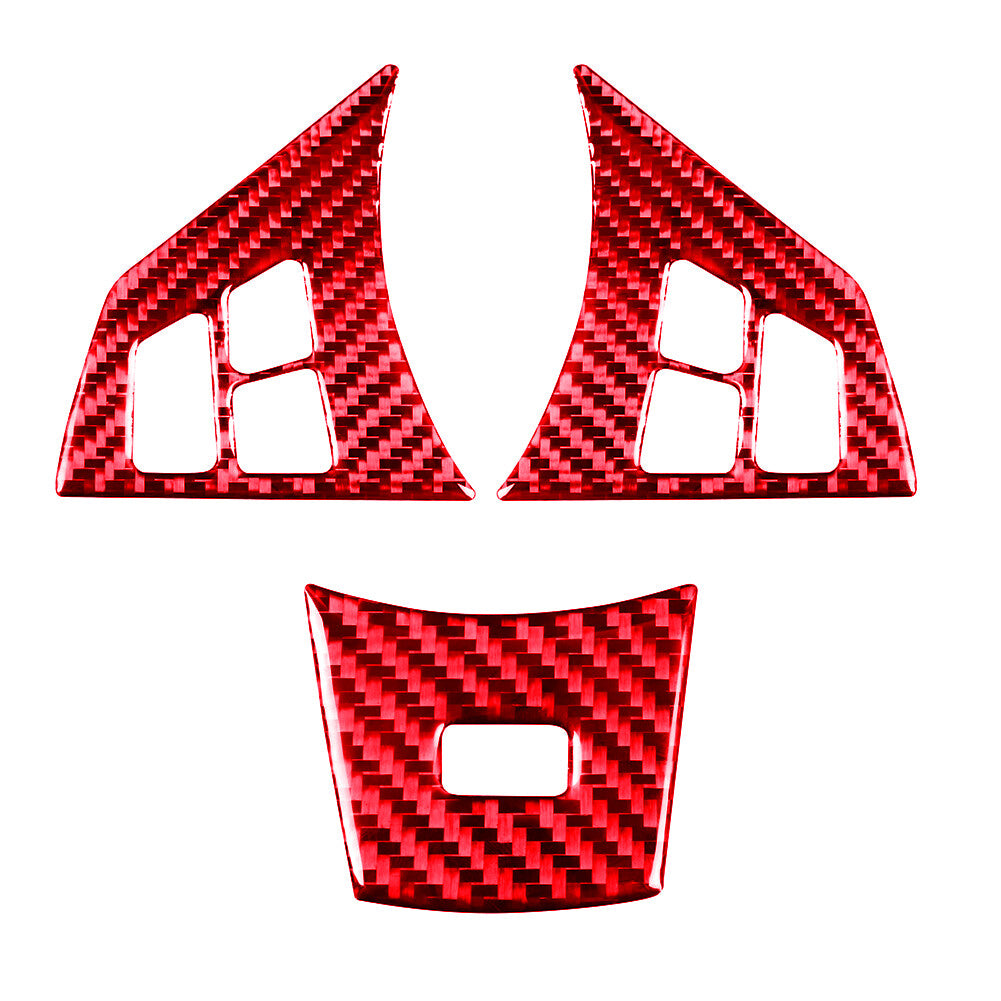 2Pcs Red Carbon Fiber Interior Dashboard Cover Trim for Dodge Journey 2009-2010 v