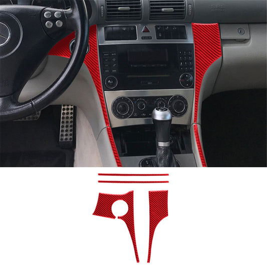 2X Carbon Fiber Interior Climate Control Panel Cover Trim for Fiat 500L 2014-17 v