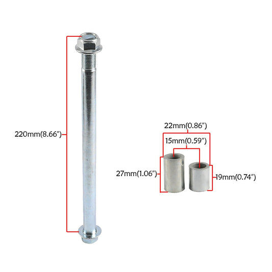 15mm 220mm front wheel rim spacer for Honda XR50 CRF50 Dirt Pit bicycles 70 90