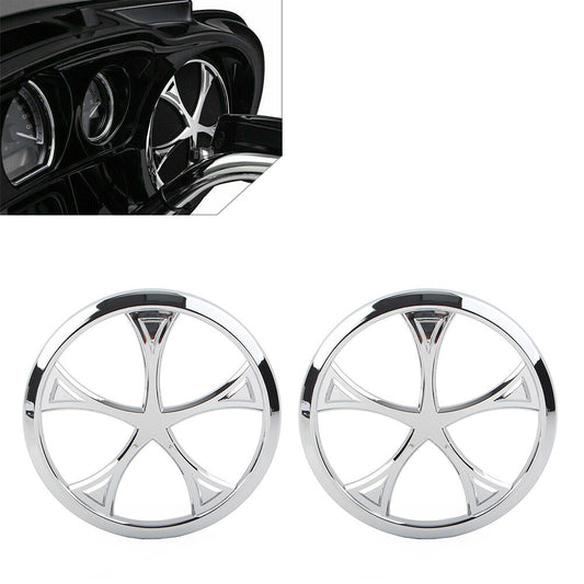 for Harley Trike Tri Glide Ultra Classic 2014-22 Front Speaker Grill Trim Cover