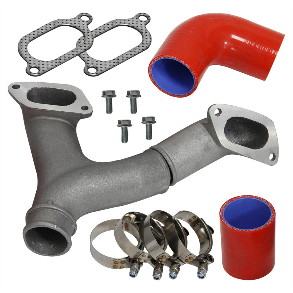 Fits 02-07 for Subaru Impreza WRX/STI Upgrade Intercooler Y-Pipe + Red Couplers