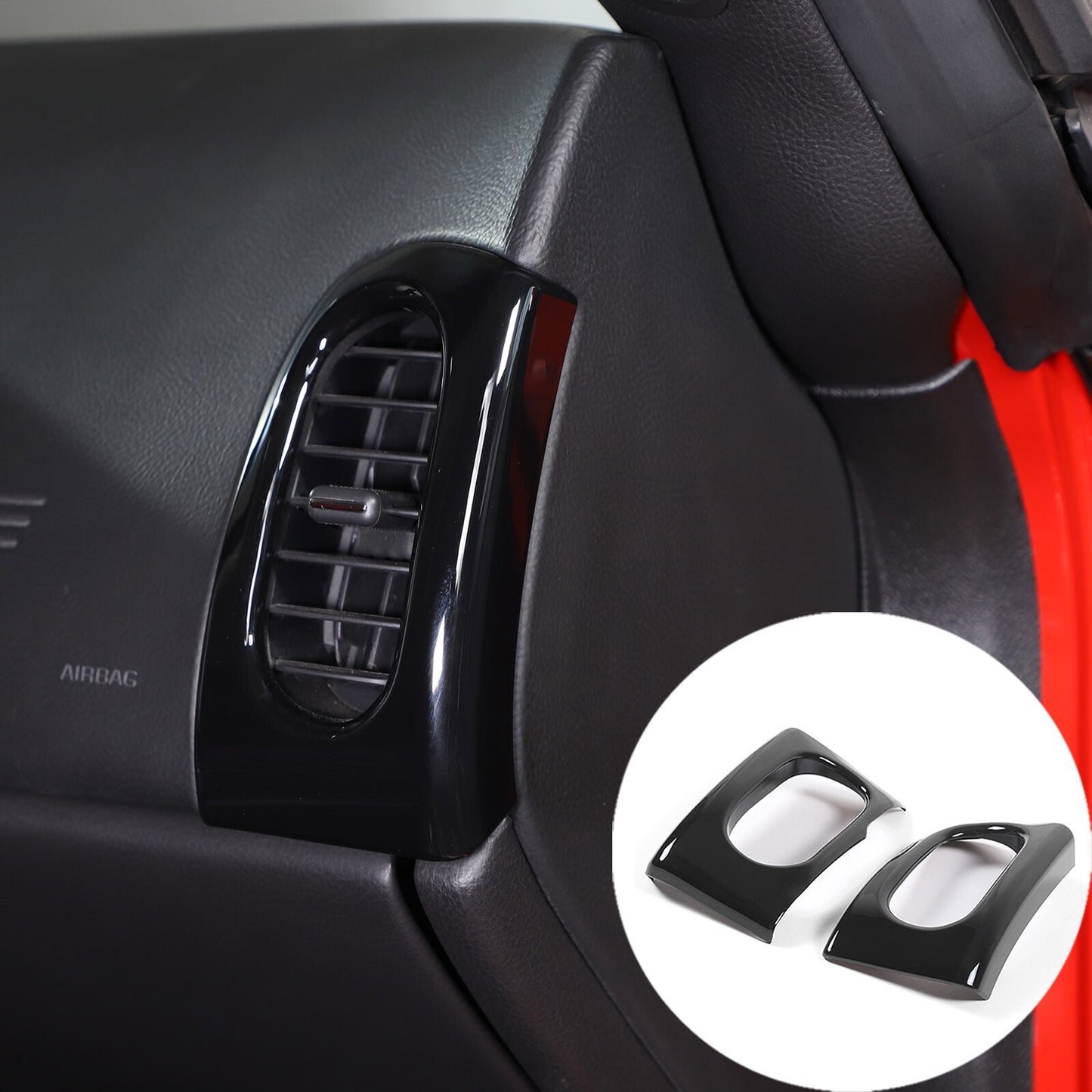 ABS black hood side air socket decorative cover suitable for Land Rover for Defender 04-19- v