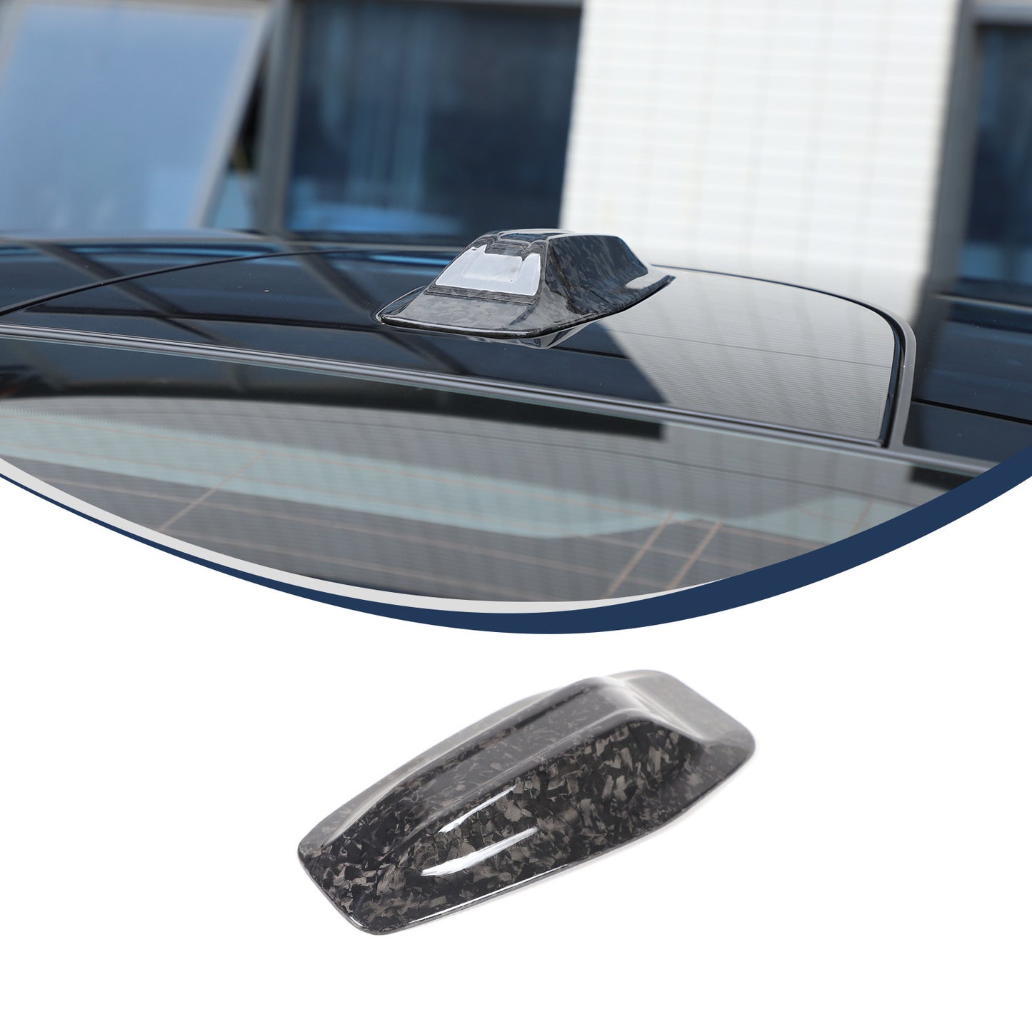 Forged Pattern Carbon Roof Fin Antenna Cover Cap For 5/7 2024+ n