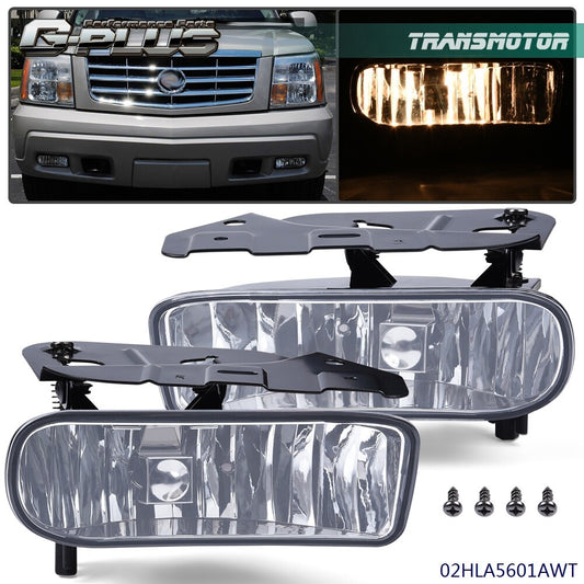 Left and right clear lens fog lights with bulbs fit for 02 - 2006 for Cadillac for Escalade - v