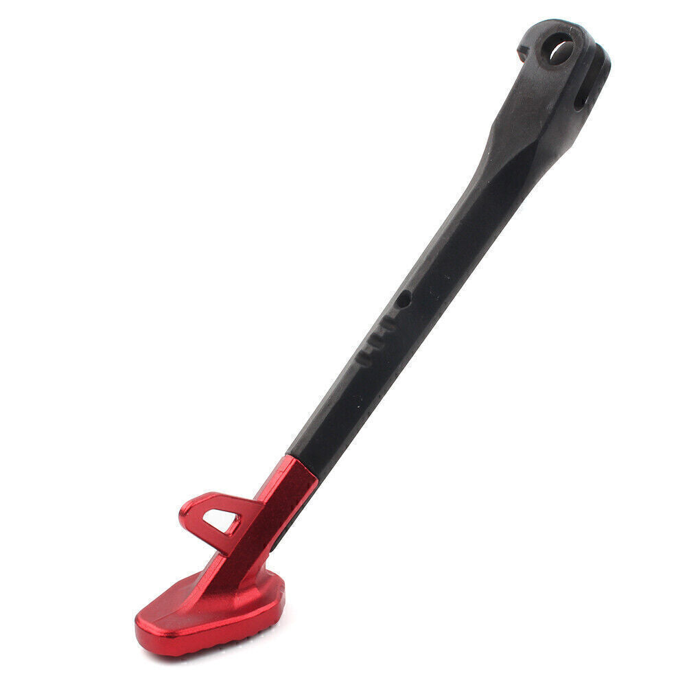 CNC Alloy 250MM Motorcycle Single Side Stand Leg Kickstand Supporter Black+Red Q