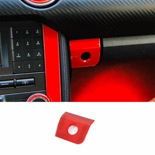 for Ford for Mustang 2015-2022 Paint Red Dashboard for Co -pilot Handle Cover Trim 1PCS