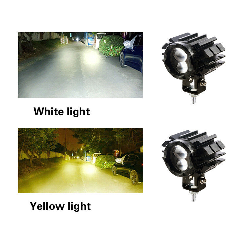 Dual-color motorcycle LED driving light projector lens spotlight fog light 40W- n