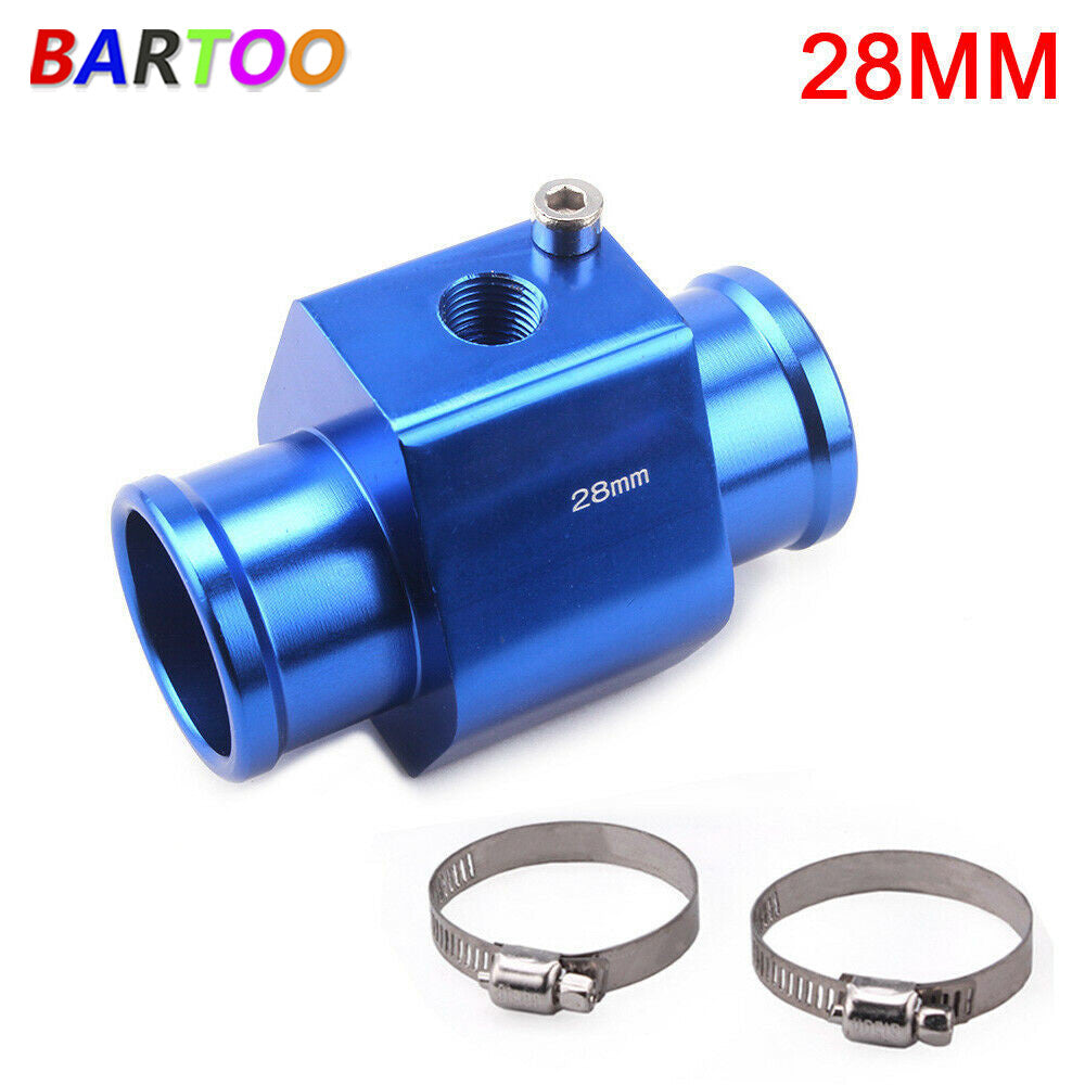 Car Water Temp Temperature 28mm Joint Pipe Sensor Gauge Radiator Hose Adapter Q
