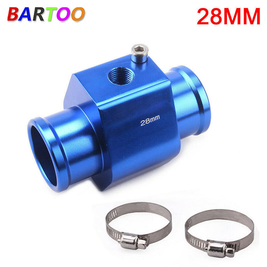 Car Water Temp Temperature 28mm Joint Pipe Sensor Gauge Radiator Hose Adapter Q