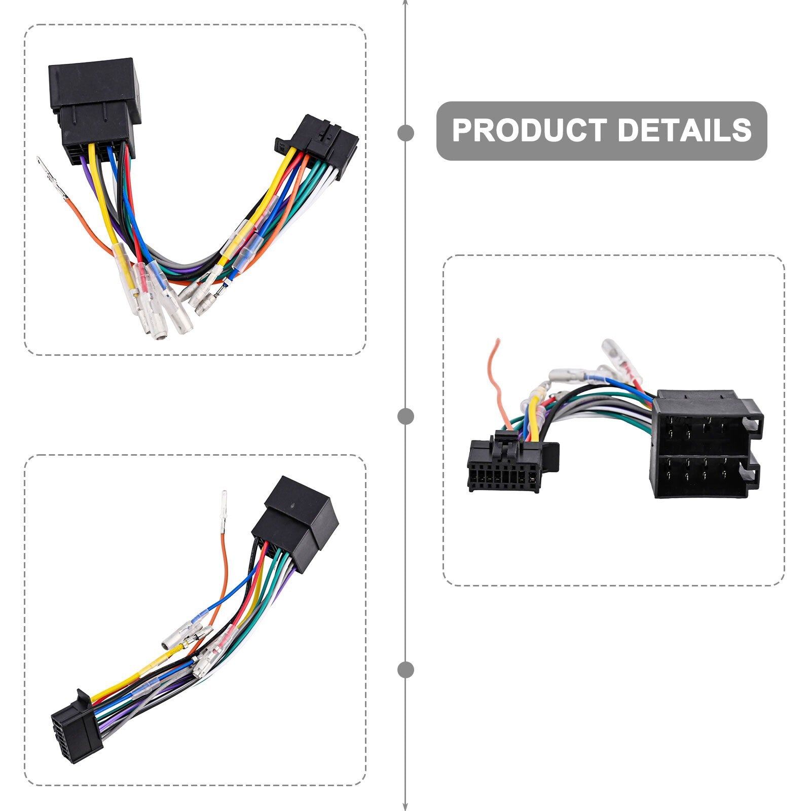 Car radio wiring harness for Pioneer DEH radios - easy to install, perfect fit.