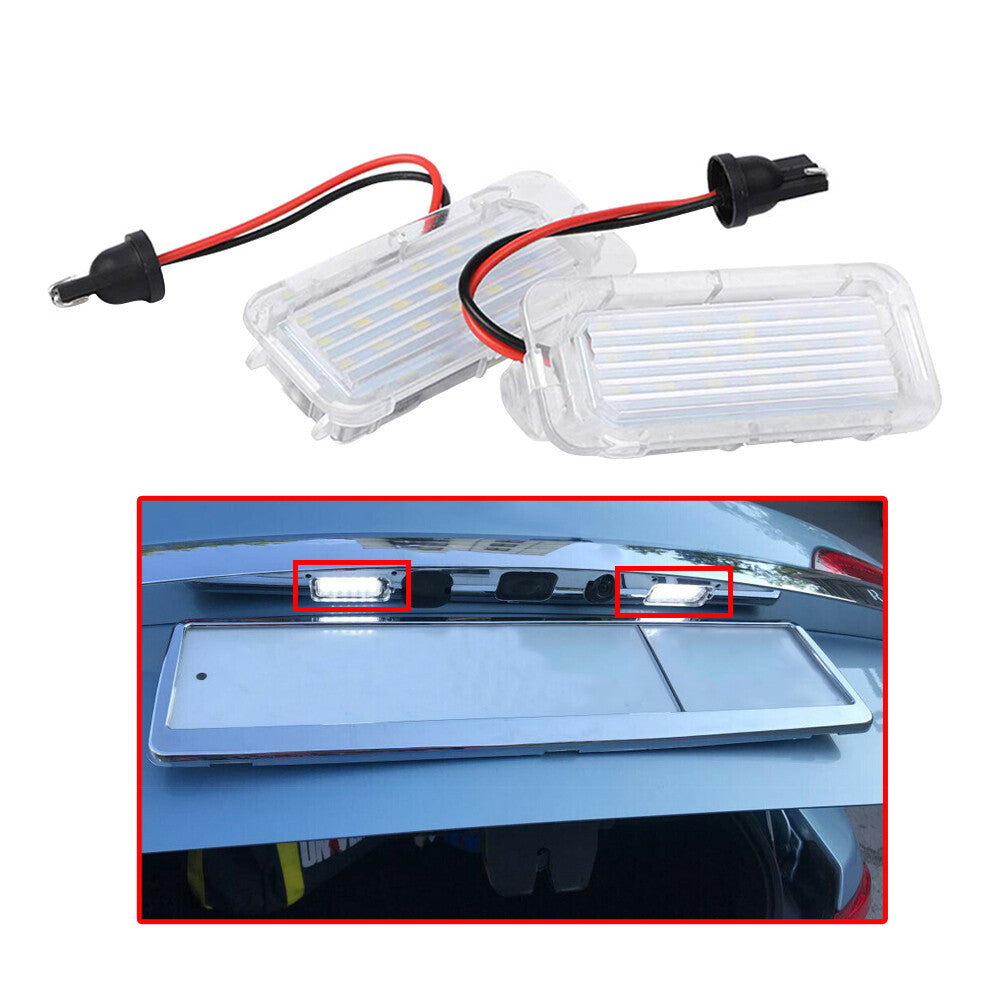 Pair LED Number License Plate Light Lamp For Galaxy Focus Fitesta Fusion Kuga Q