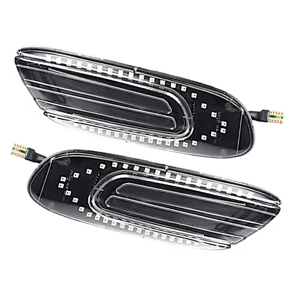 2-Piece Clear Sequential Flashing Amber LED Fender Side Markers for Mini Cooper F55/F56 n