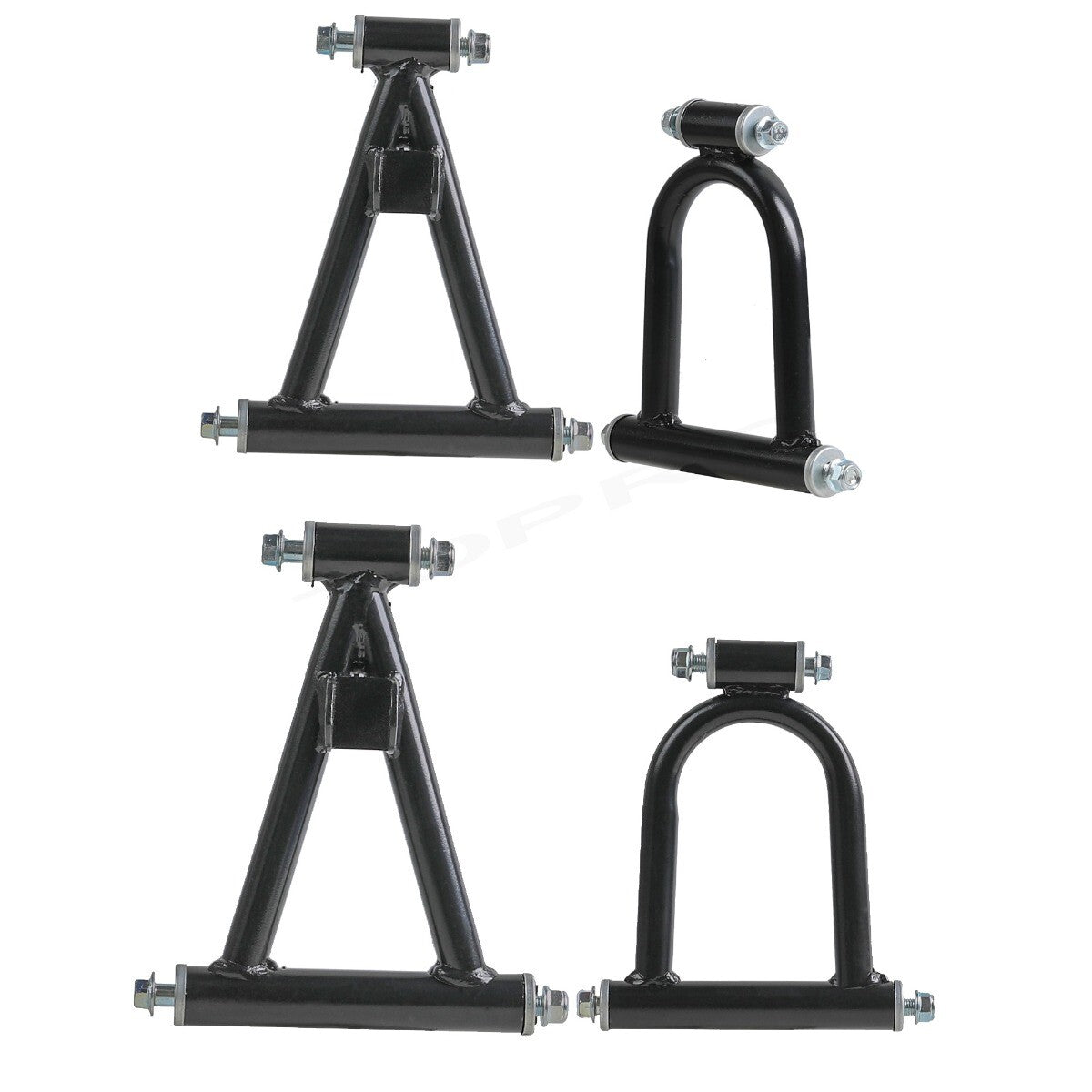 All-terrain vehicle, four-wheeled bicycle, go-kart, suspension, shock absorber, swing arm, upper and lower A-arm, steering kit
