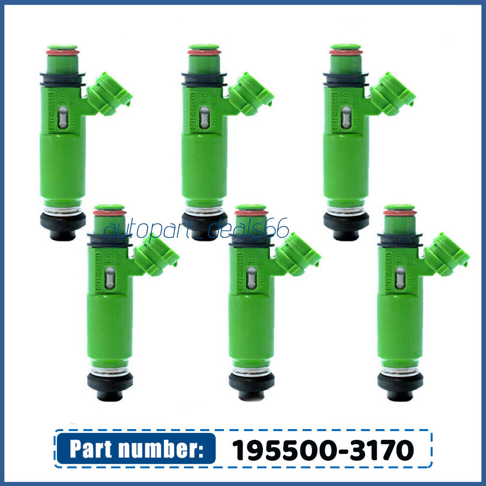 195500-3170 6x Fuel Injectors 1998-2003 for Mitsubishi Montero Sport 3.0L V6
