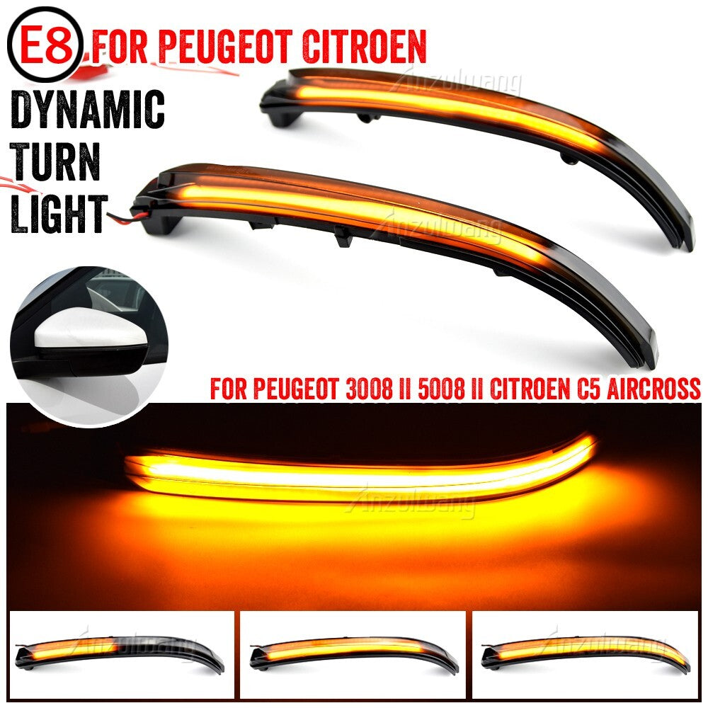 Dynamic Turn Signal Light for PEUGEOT 5008 3008 II for Citroen C5 Aircross 2016-2021