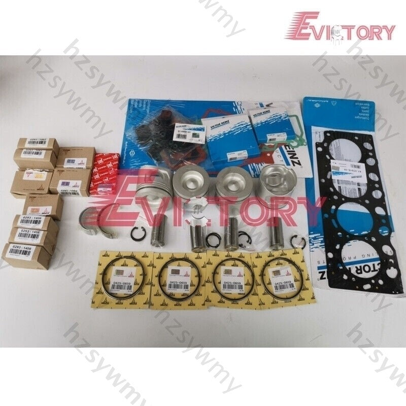 Rebuild kit for pistons + rings + full washers + bearings suitable for Volvo D4D engines.