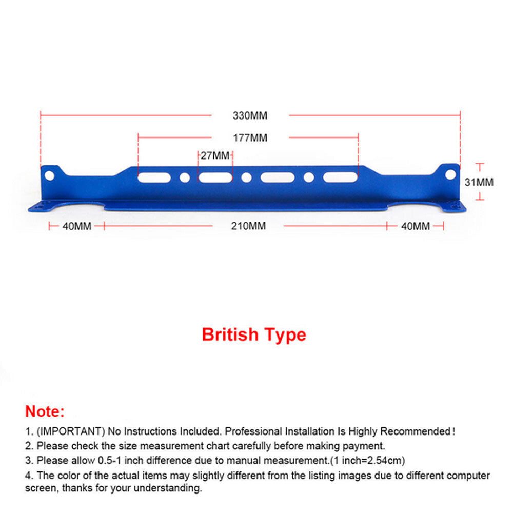 Universal Aluminum Oil Cooler Mounting Bracket for British Type 330MM Oil Cooler Q