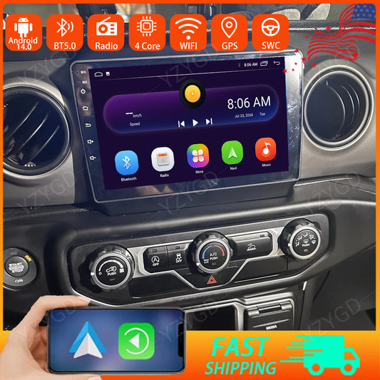 for Jeep Gladiator 2020-2022 9inch Android CarPlay Car Screen Radio GPS Screen
