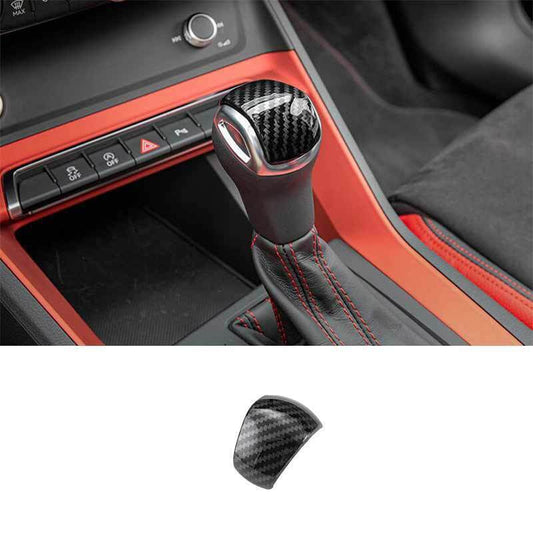 Fit for Audi Q3 2019-24 ABS Carbon Fiber Central Console Gear Shift Knob Trim 1P