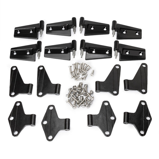 16X FOR 2007-2018 for Jeep for Wrangler JK Body Door Hinge Replacement Set Powder Coat Q