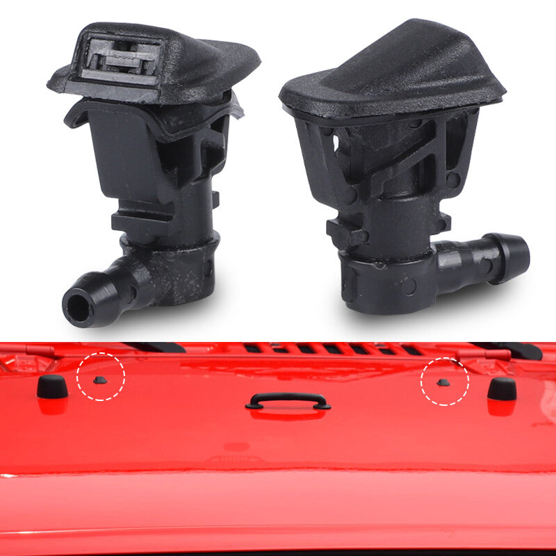 Front Windshield Wiper Washer Nozzle Jet Spray Hood for Jeep for Wrangler JK 13-17