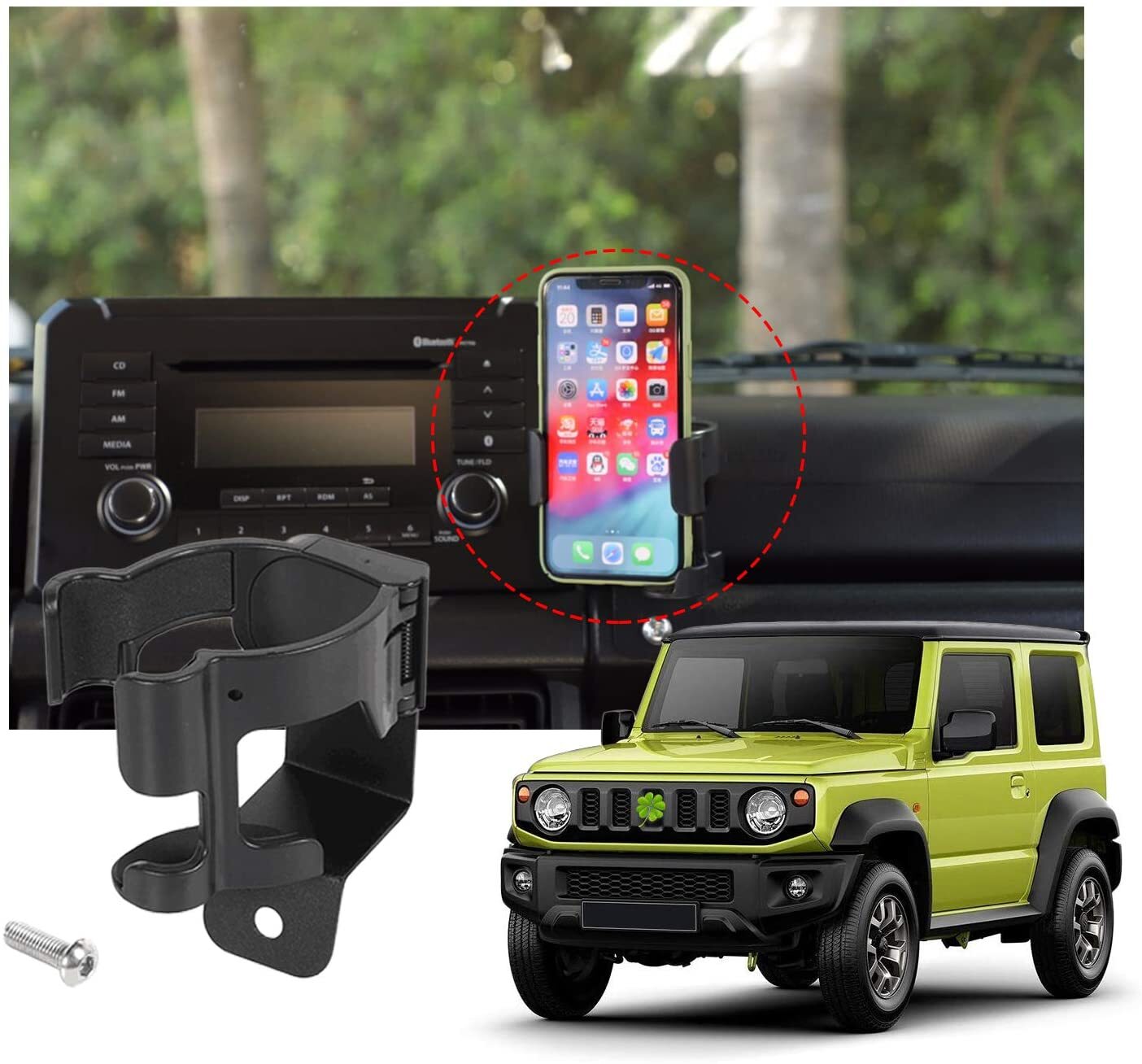 Car Phone Bracket Water Cup Holder Mount for Suzuki for Jimny 2019-2023 Accessories Q