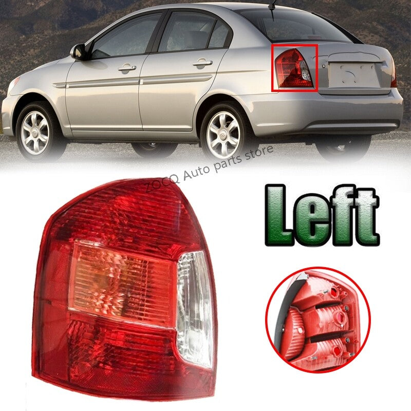 Left for Hyundai Accent 2006-2011 Brake Reverse Light Rear Tail Light Assembly v
