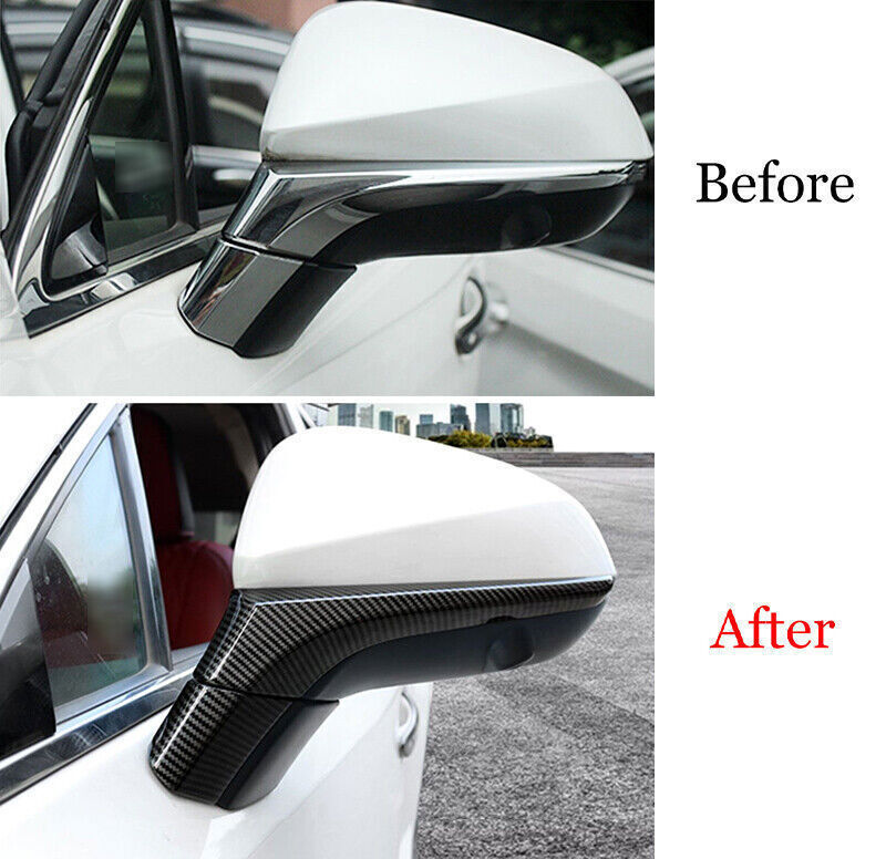 4PC Carbon Fiber Side Rearview Mirror Strip Trim for Lexus NX200t 300 300h 15-21