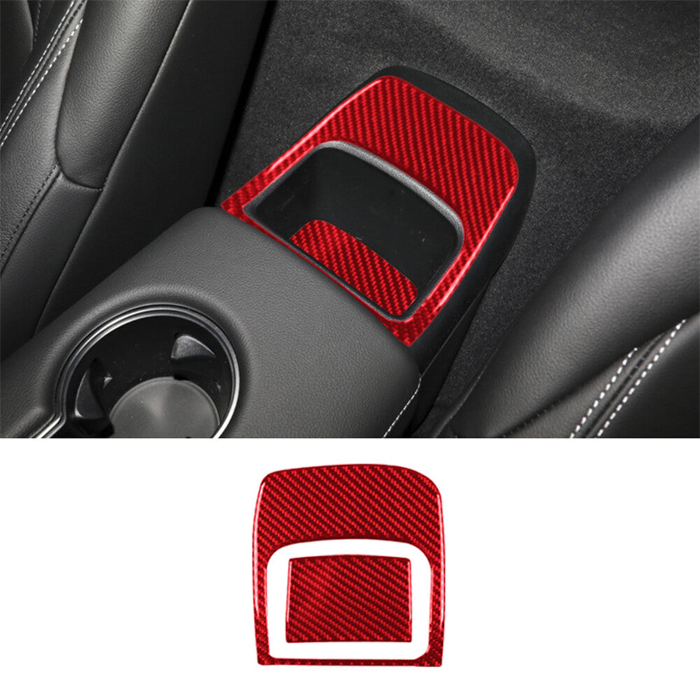 3X Red Carbon Fiber Front Steering Wheel Cover Kit for Subaru Forester 2013-2018 v