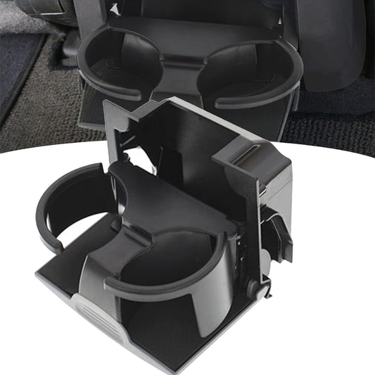 Black console cup holder and rear console beverage cup insert for Nissan Xterra 2006-15 Q