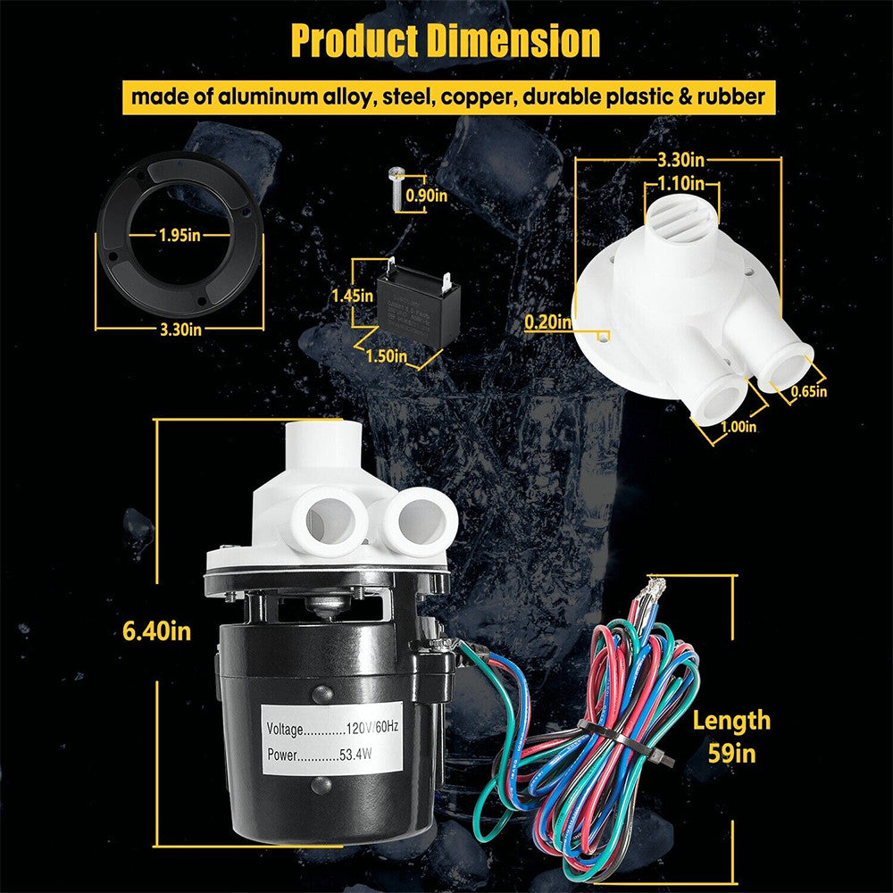 Water Pump Motor Assembly For Hoshizaki APTA92P10WD1 Ice Machine Equivalent n
