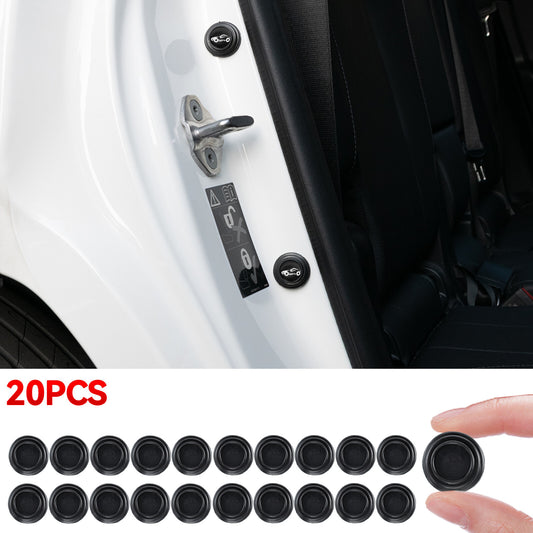 20pcs set-Car Door Anti-Collision Pad Sound Insulation W/ Shock Absorbing Gasket