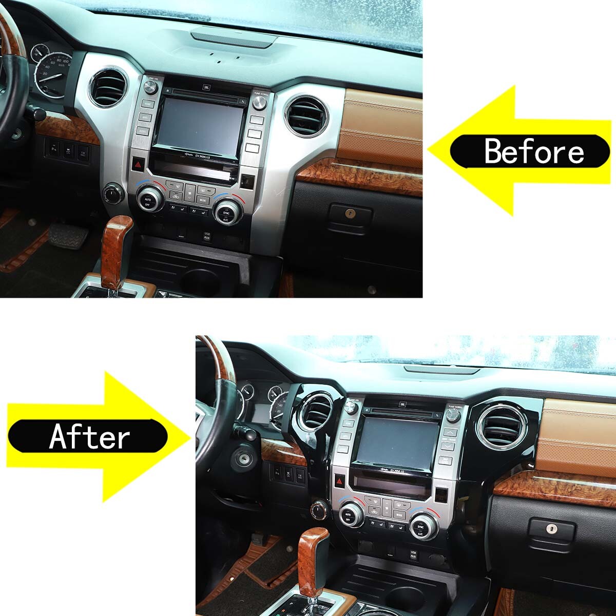 Suitable for Tenderra 2014 - 2021, Gloss Black Side Vent Socket Cover Trim 2-Piece Set n