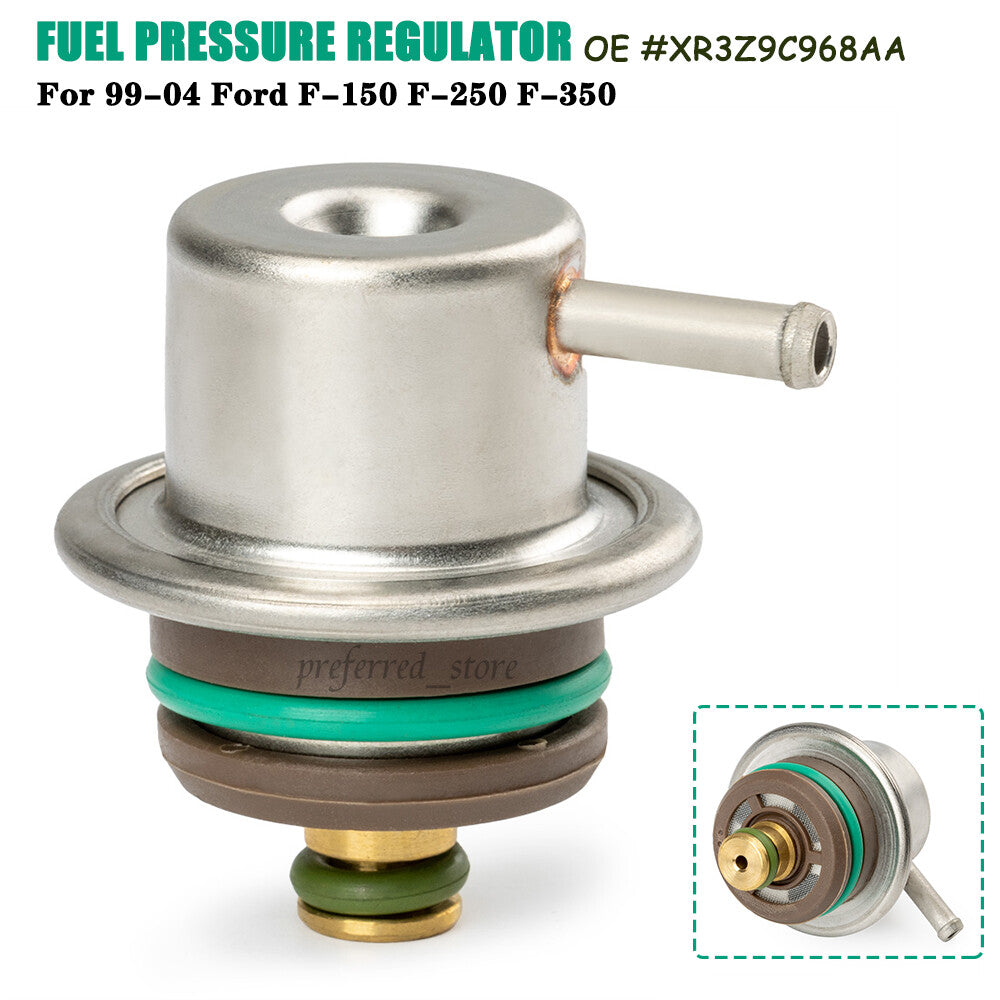 The new fuel pressure regulator is compatible with , , F350, E150, 4.6L, 5.4L engines, and XR3Z9C968AA-. v